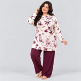 BURGUNDY FLORAL HOODED