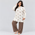 COFFEE TEDDY BEAR PRINT HOODED