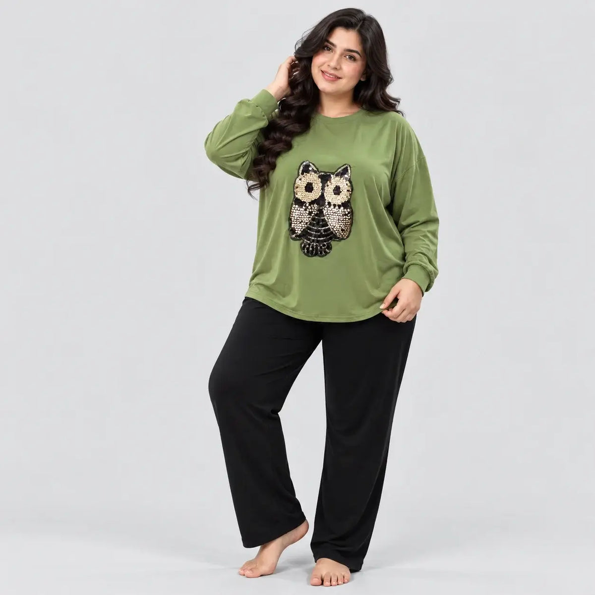 OLIVE GREEN  EMBROIDERY