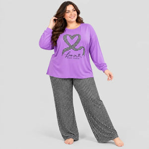 Plaid Print Pajama Set