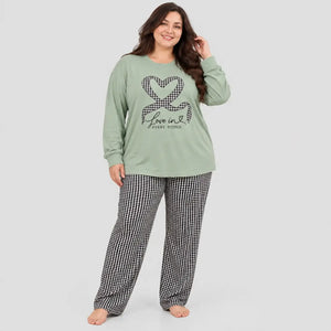 Plaid Print Pajama Set