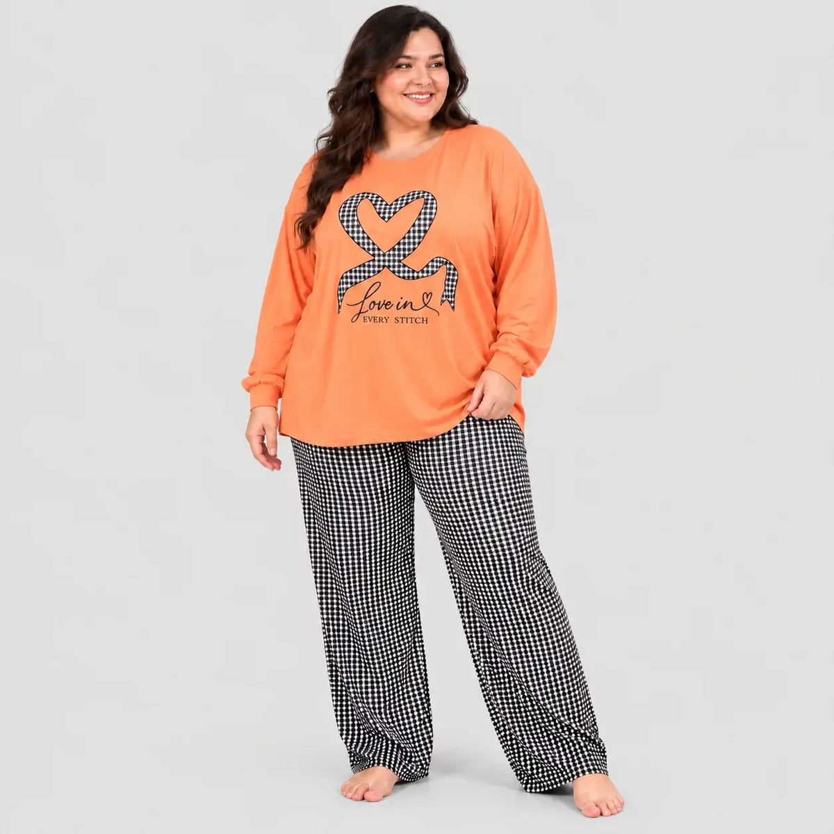 Plaid Print Pajama Set