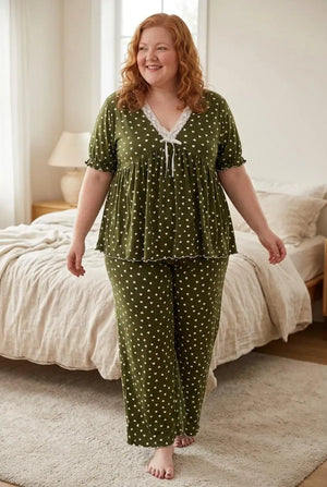 Heart Lace Pajama Set