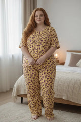 Teddy Bear Heart Button Pajama