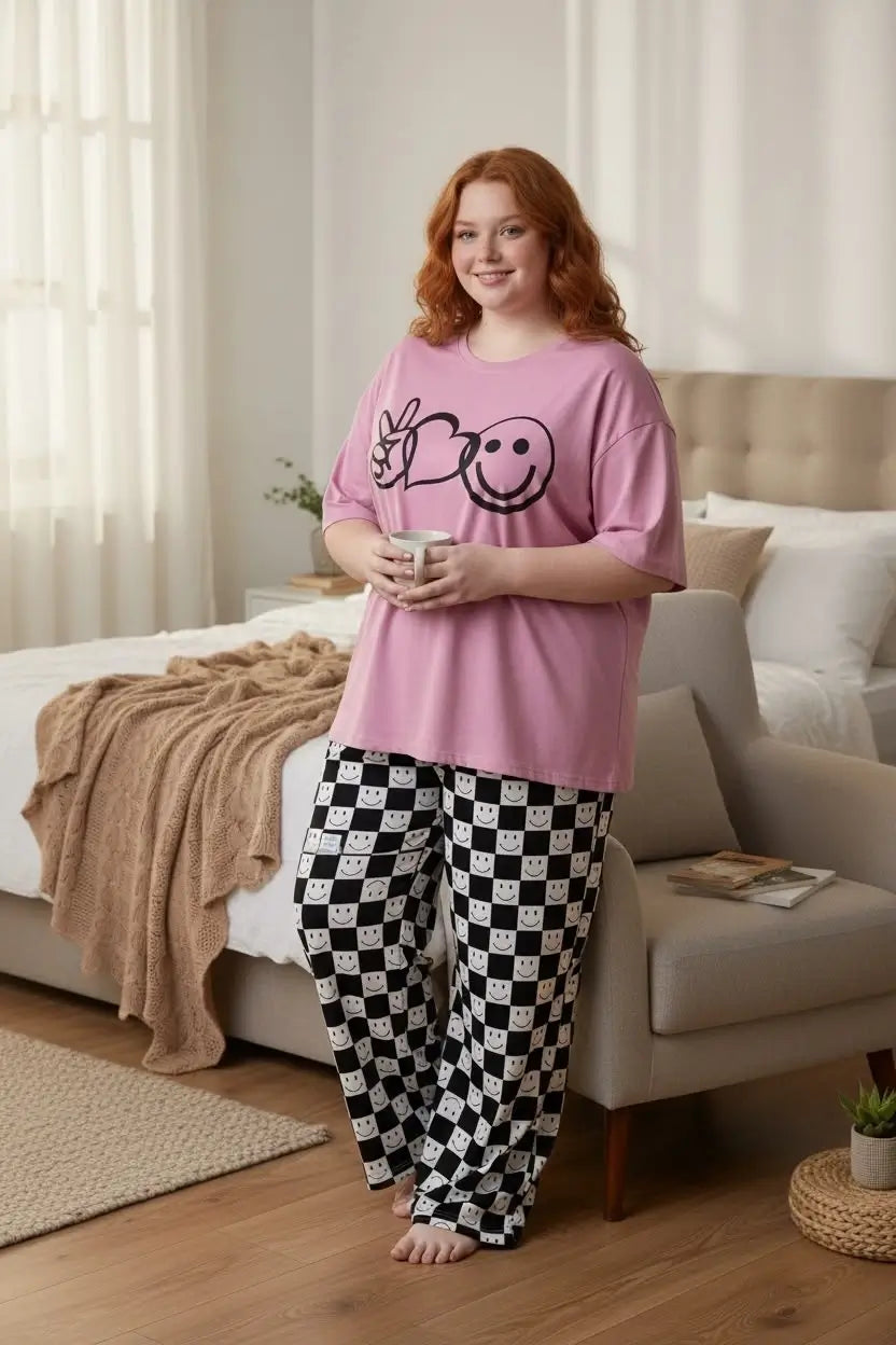 Smiley Print Pajama