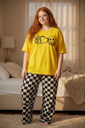 Smiley Print Pajama