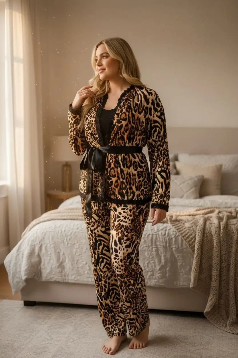 3-Piece Robe Pajama Set